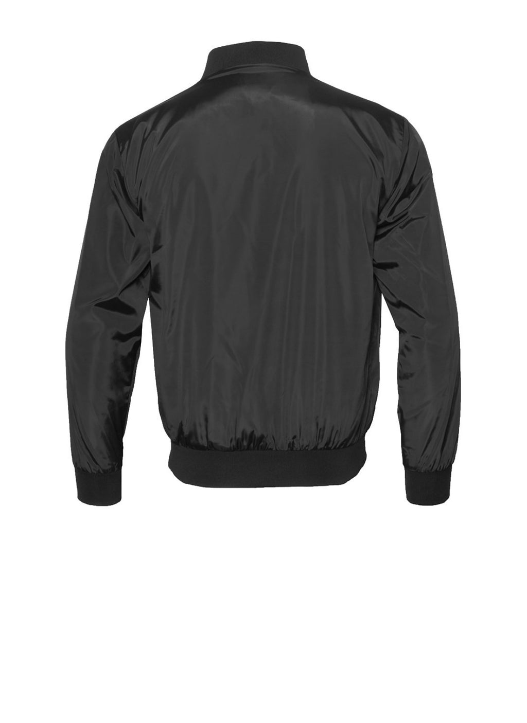 Zip Up Nylon Bomber Jacket - Closet Space