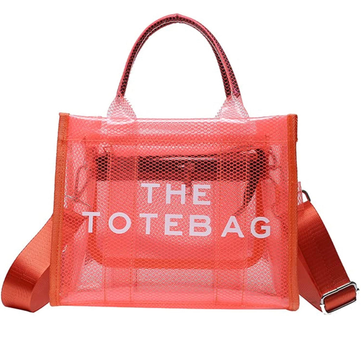 THE TOTE BAG Clear Crossbody PVC Transparent Handbag - Closet Space