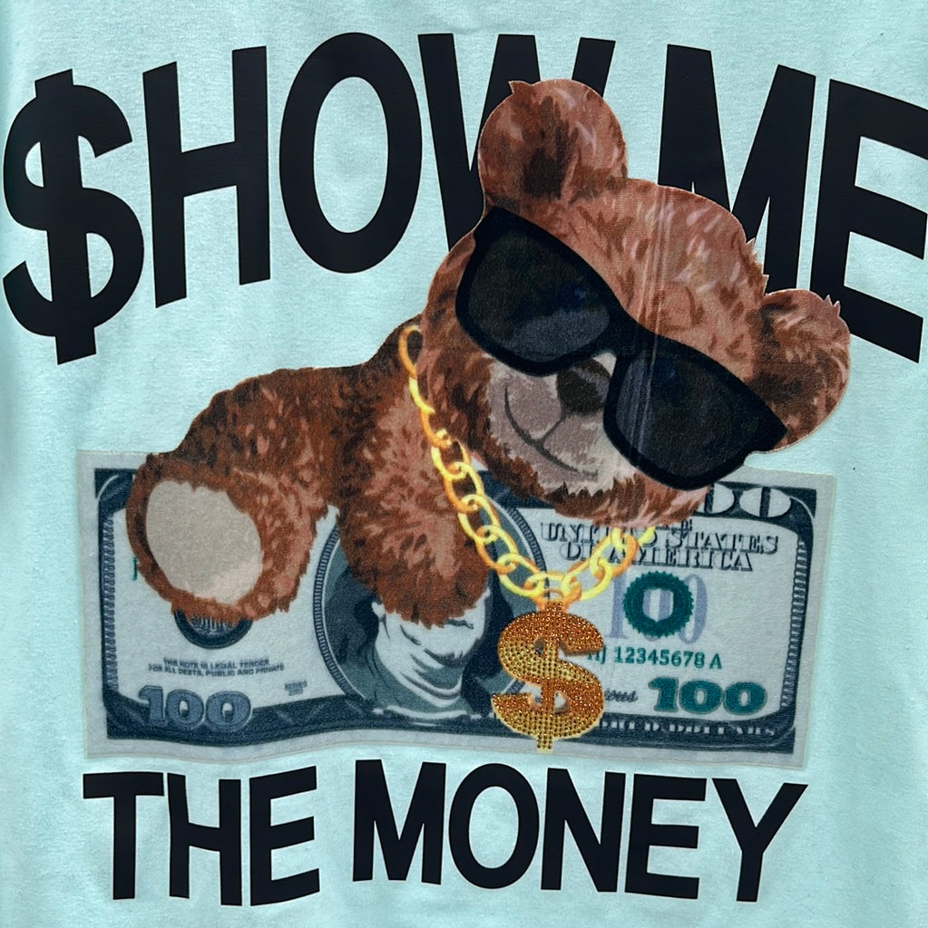 Show Me The Money Bear Crewneck T-Shirt - Closet Space