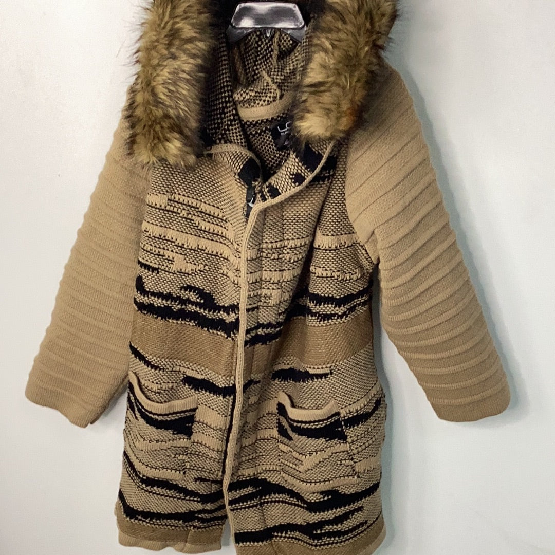 Fur Trim Removable Hood Sweater - Closet Space