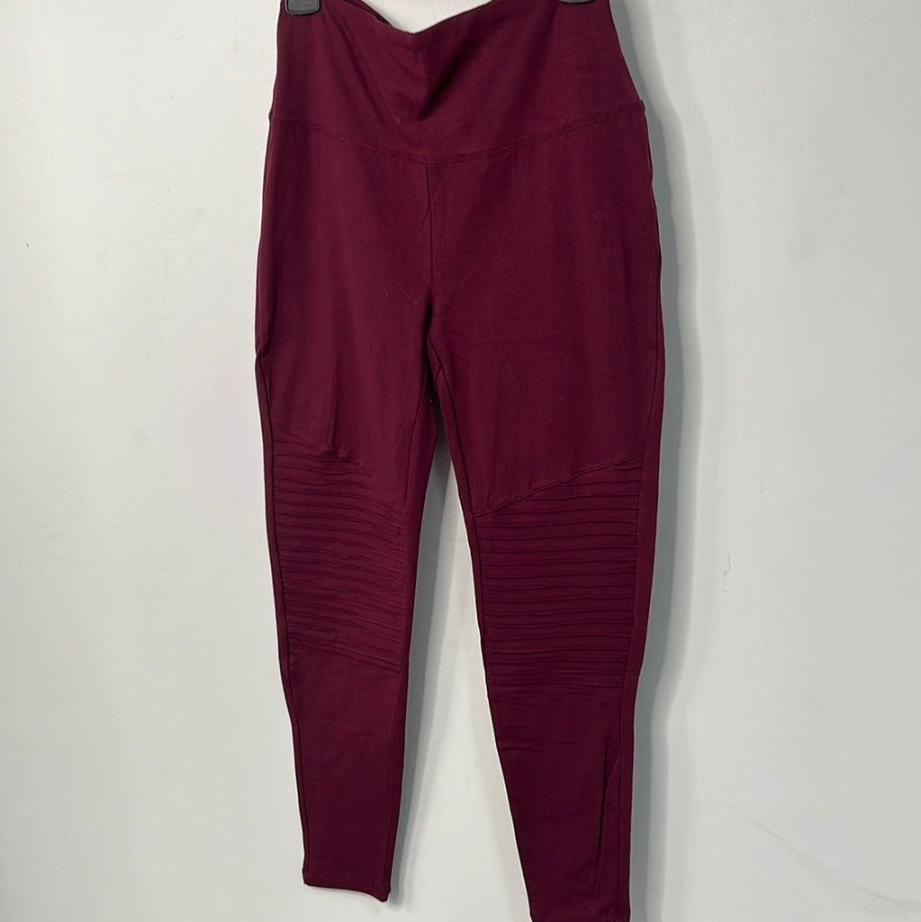 Curvy - Banded High Waist Moto Leggings - Closet Space