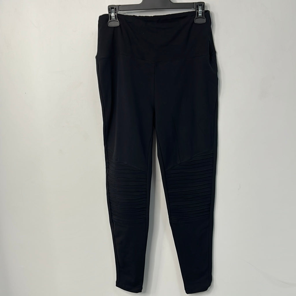 Curvy - Banded High Waist Moto Leggings - Closet Space