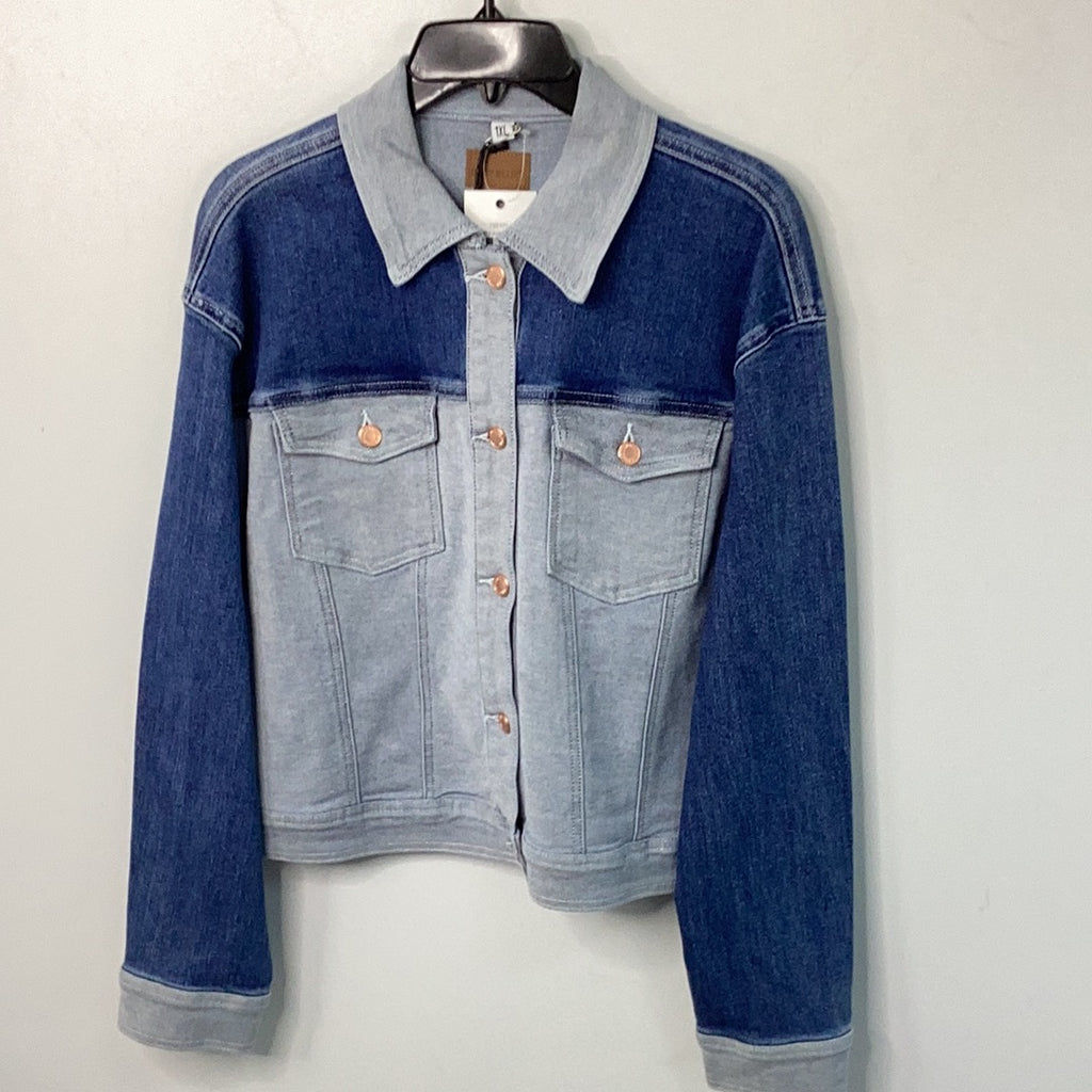 Curvy -  JUDY BLUE Color Block Denim Jacket - Closet Space