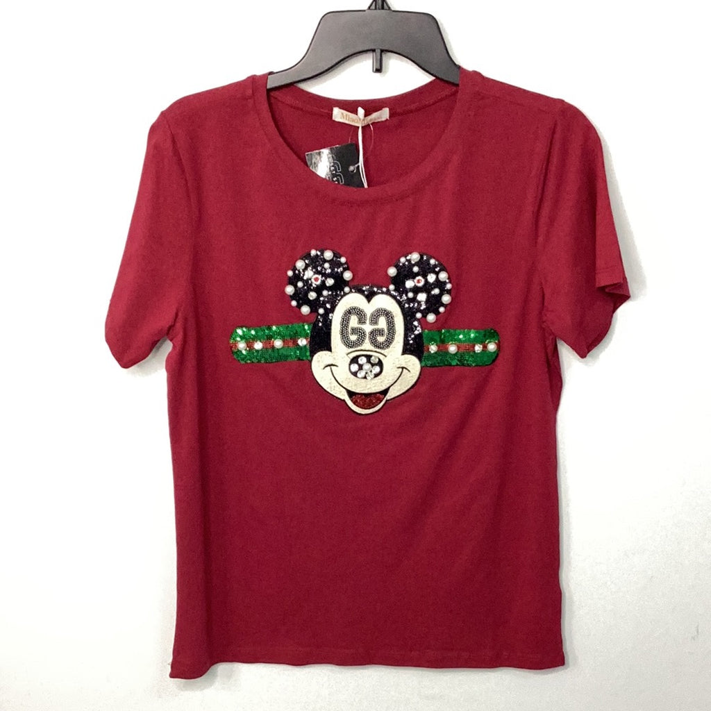 Curvy - Mickey Mouse Pearl Tee - Closet Space